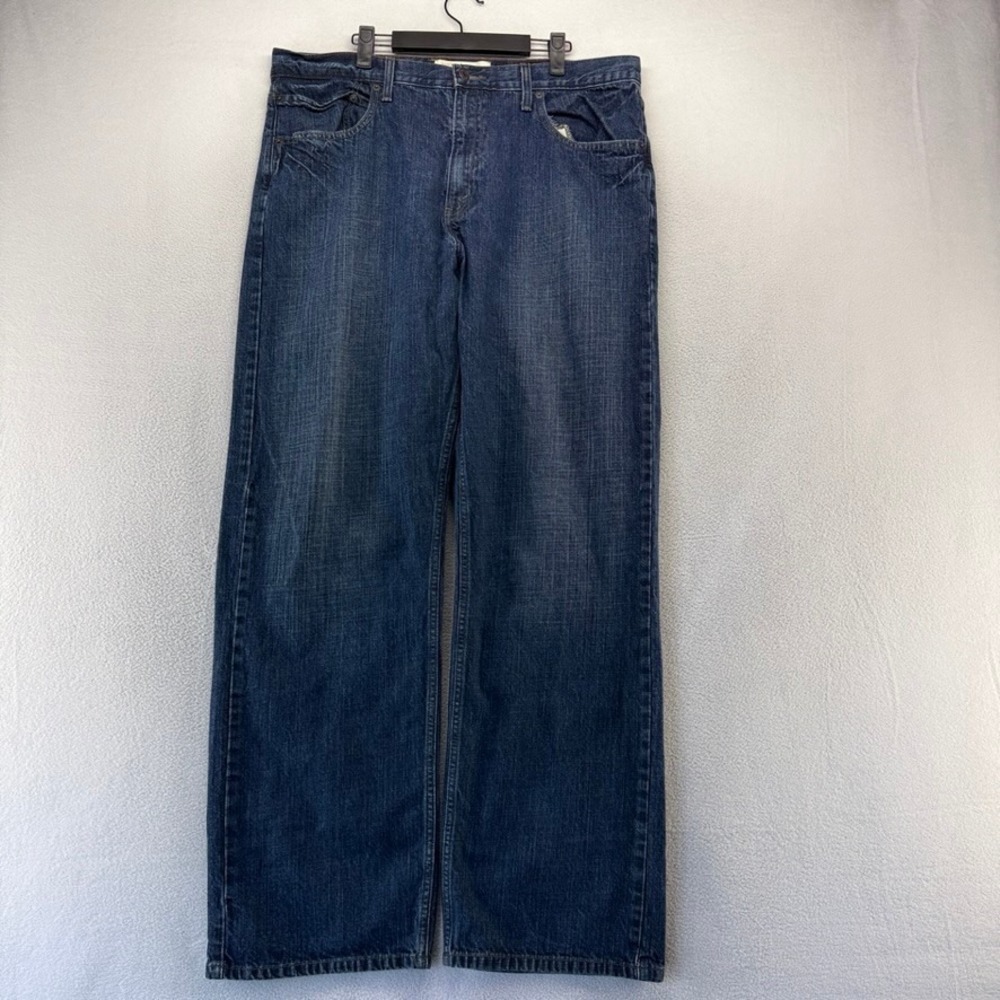 Vintage Levis jeans Men's 36x34 Fits 38x32 Blue Loose Straight Baggy Dark y2k